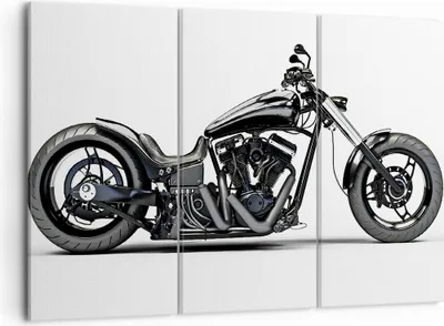 Produktbild von Bild auf Leinwand - Leinwandbild - Freiheit Motorrad Geschwindigkeit Stahl - 105x70cm - Wand Bild - Wanddeko - Leinwanddruck - Bilder - Kunstdruck - Leinwand bilder - Wandkunst - CE105x70-2512