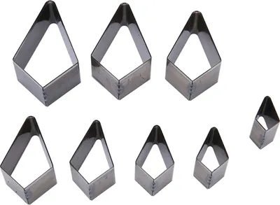 Produktbild von 8 Stück Leder-Stanzschablonen-Schablonenform, Diamantform, Hohlstanzwerkzeug aus Kohlenstoffstahl für DIY-Handwerk
