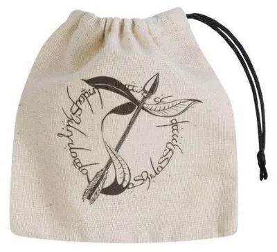Produktbild von Q-Workshop Würfelbeutel Elvish beige und schwarz - Würfelzubehör