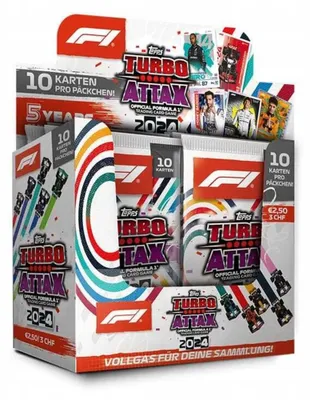 Produktbild von Topps Match Attax F1 Turbo 2023/24 Cards – FULL BOX OF 24 PACKS – FORMULA 1