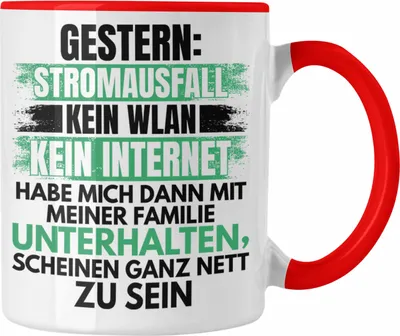 Produktbild von Trendation - Lustige Gamer Tasse Zocker Geschenk Gamer Gamergirl Geschenkidee Geburtstag (Rot)