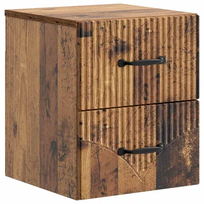 Zdjęcie produktu dla Wisząca Szafka Nocna z szufladą Stare drewno 34,5 x 33 x 40 cm