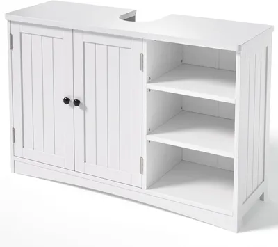 Immagine prodotto di Mobile da bagno - Armadietto contenitore - Organizzazione per il bagno - Ripiano regolabile - 90 x 30 x 60 cm - Bianco