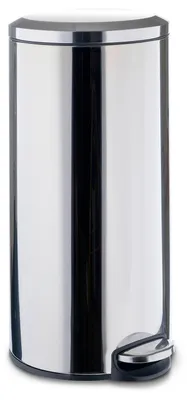 Produktbild von Treteimer - 30 Liter - Silbergrau - Edelstahl - mit Kunststoffeinsatz