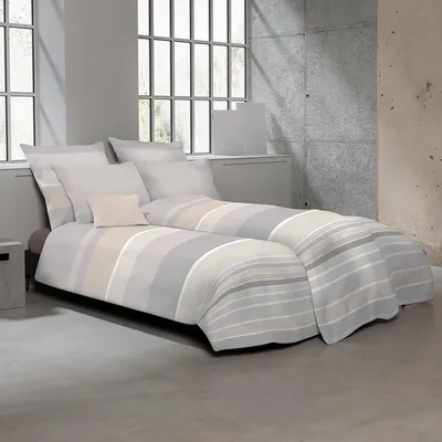 Produktbild von Fleuresse Black Premium Schweizer Satin Bettwäsche mit Uni Wendeseite hellgrau-creme