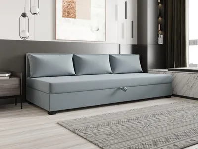 Obrázok produktu pre Jednolôžková posteľ 80x195 ZAJDA BIZ 2 s úložným priestorom - modrošedá