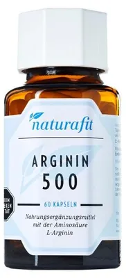 Zdjęcie produktu dla naturafit Arginina 500 kapsułek, 60 kapsułek
