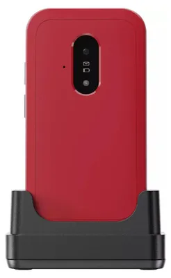 Produktbild von Doro Leva E22, Großtastenklapphandy, 4G, rot-weiß