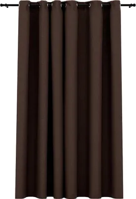 Produktbild von vidaXL Verdunkelungsvorhang mit Ösen Leinenoptik Taupe 290x245 cm