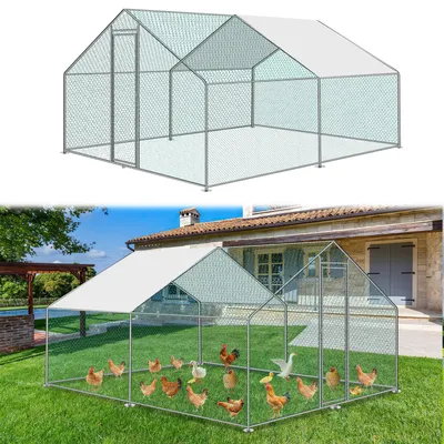 Produktbild von Kurník 3x4x2m Kurinec Kurník pre malé zvieratá Výbeh pre malé zvieratá Voliéra Výbeh pre voľne žijúce zvieratá Klietka pre hydinu Pozinkovaný