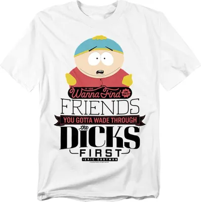Obrázok produktu pre South Park - Tričko "Wade Through Dicks" pre mužov/ženy Uni TV20766 (L) (Biela)
