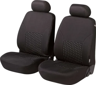 Produktbild von WALSER 11938 Poťahy na autosedačky, poťahy na autosedačky Dotspot Premium 2 poťahy na predné sedadlá 2-dielne poťahy na sedadlá v čiernej/šedej farbe