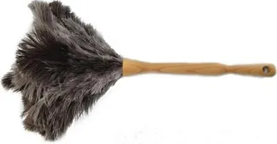 Produktbild von Ostrich Federstaubwedel - Staubreiniger mit Holzgriff - Länge 48 cm