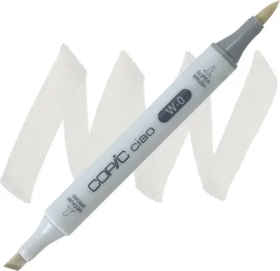 Immagine prodotto di COPIC Ciao Pennello e scalpello bifacciale, W0 Grigio caldo 0