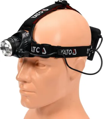 Produktbild von Yato YT-08591, Stirnband-Taschenlampe, Schwarz, Aluminium, IP20, III, LED