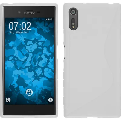 Produktbild von PhoneNatic Case kompatibel mit Sony Xperia XZs - weiß Silikon Hülle S-Style + 2 Schutzfolien