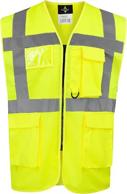 Produktbild von Korntex KXCMF | Comfort Executive Multifunctional Safety Vest Hamburg - Farbe: Signal Yellow - Größe: XL