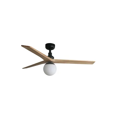 Produktbild von Energiespar Deckenventilator mit Beleuchtung und Fernbedienung Klim M Schwarz-Eiche 125 cm