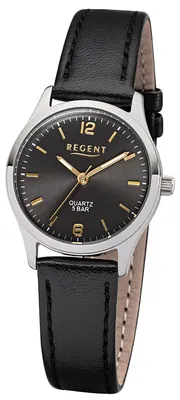 Image de Montre Regent pour homme, noire, modèle élégant F-1308, mouvement quartz, affichage analogique, référence D3UR2113417