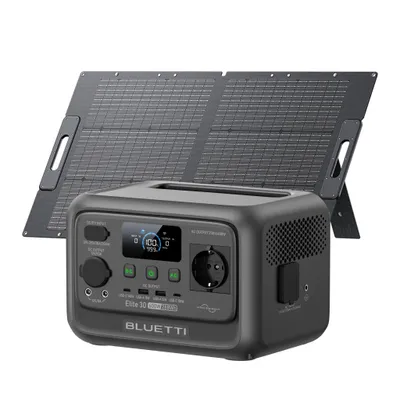 Obrázek produktu pro BLUETTI Elite 30 V2 + 100W solární panel Solární úložiště 600W / 288Wh Přenosná elektrárna Solární generátor Baterie pro cestování / obytné vozy / doma / výlety autem