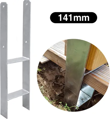 Obrázok produktu pre Jopassy 8x H-kotva Kotva na stĺpik Kotva na stĺpik Kotva na stĺpik Držiak na stĺpik 141mm 600MM