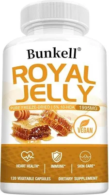 Produktbild von Royal Jelly 1995mg (120 Kapseln) Nahrungsergänzungsmittel, Immunsystem, Herz, Haut, Gedächtnis, Focus, Anti-Aging