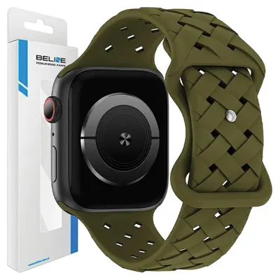 Obrázok produktu pre Beline Remienok Na Hodinky Apple Silikónový Tkaný 42/44/45/49Mm Olivový /Olivový Box