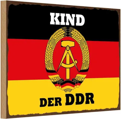 Produktbild von vianmo Holzschild 20x30 cm Kind der DDR Deutschland