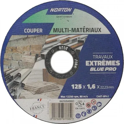 Image de Lot de 3+1 disques 125x1,6 tous mat NORTON