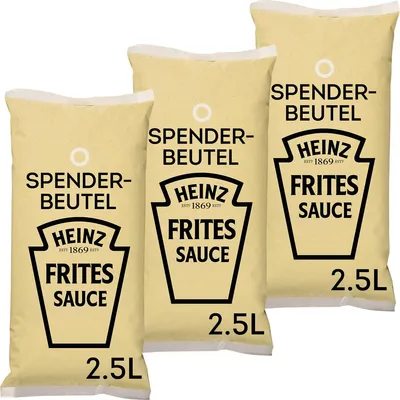 Immagine prodotto di Heinz Frites Salsa dispenser crema leggera 3 x 2500ml 7500ml