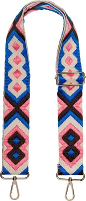 Produktbild von styleBREAKER Taschen Schulterriemen verstellbar mit buntem Ethno Muster, Wechsel Taschengurt, Karabiner, Handyband 02013024