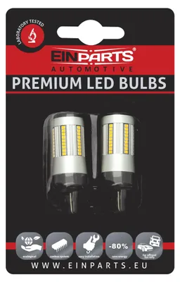 Obrázek produktu pro Einparts Automotive LED žárovky W21W do automobilů, červené, 12 V, 66 SMD diod