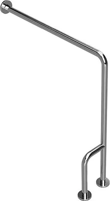 Produktbild von BELP Stützgriff Links Edelstahl poliert mit Abdeckung 230x866x840 mm, 120 kg Traglast für Bad & WC >> zum Bohren
