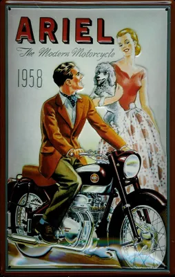 Produktbild von Blechschild Ariel 1958 Motorrad Nostalgieschild Schild