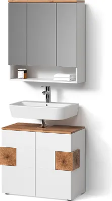 Immagine prodotto di Set di mobili da bagno Livinity Tanaro Bianco 2 parti, Model 52764