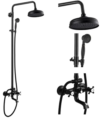 Duscharmatur Regenbrause 8 Zoll, Wandmontage, Ölgeriebene Bronze