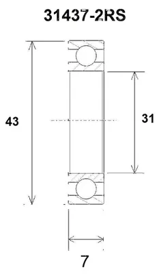 Produktbild von Bearing B3 31X43X7Mm