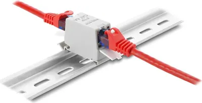 Obrázek produktu pro DeLOCK 90933, Plochý, Bílá, Šedá, RJ-45, RJ-45, Samice, Samice