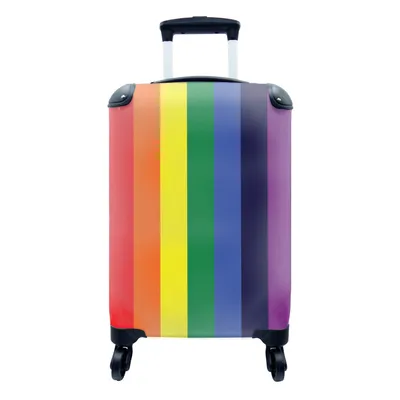 Obrázek produktu pro Kufr Příruční zavazadlo na kolečkách Malý cestovní kufr na 4 kolečkách Duha - Vzory - Pride - Velikost kabiny < 55x40x23 cm a 55x40x20 cm - Fotobrašna