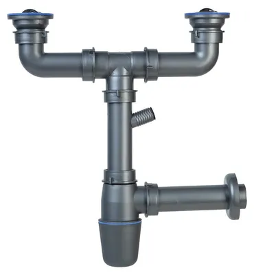 Immagine prodotto di Novaservis Sifony - Sifone per lavello doppio 49 mm senza troppopieno, plastica NSP22