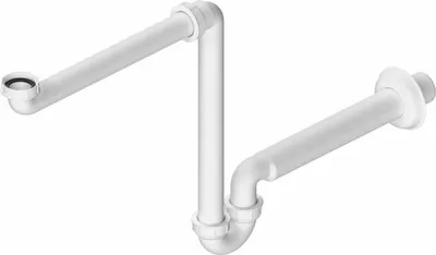 Produktbild von Bruckner Waschtisch-Siphon, Platzsparend, 5/4", DN32, Weiß