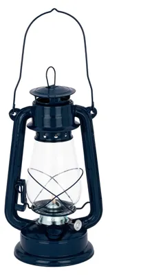 Produktbild von Sturmlaterne Petroleumlampe Eisen blau lackiert 31x14cm Öllampe Maritime Deko