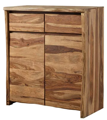 Produktbild von MASSIVMOEBEL24 Highboard Sheesham 100x48x111 natur lackiert / sandgestrahlt PURE SHEESHAM #201