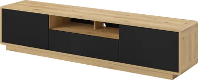 Produktbild von Fernsehtisch 200 cm NIKET – Eiche Taurus / schwarz