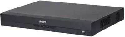 A black DVR recorder is shown from a slightly elevated diagonal angle against a white background.