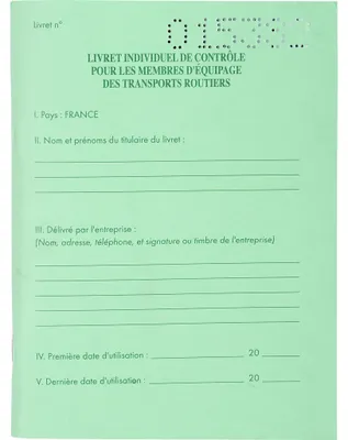 Image de Exacompta 10x Livret individuel contrôle transport 5070E