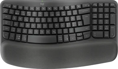 Zdjęcie produktu dla Logitech 920-012332, Pełnowymiarowy (100%), Bezprzewodowy, RF Wireless + Bluetooth, Membranowa, QWERTY, Grafitowy