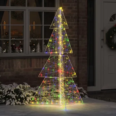 Produktbild von vidaXL Weihnachtsbaum mit 240 LEDs Mehrfarbig 180 cm Acryl