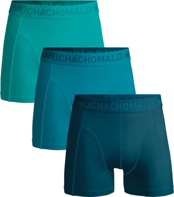 Produktbild von Muchachomalo Herren Boxershorts – 3er Pack – Baumwolle Stretch – Bequeme Unterwäsche – Größe M - U-SOLID1010-1259