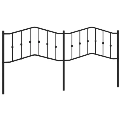 Produktbild von vidaXL Ersatz-Kopfteil Metall Schwarz 200 cm